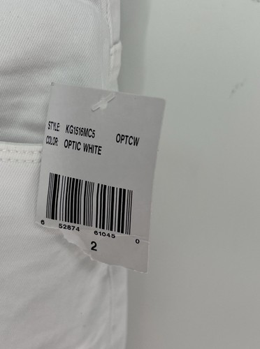 Kut from the kloth NWT Meg high rise Wide-Leg Jeans Women’s Size 2 White Raw Hem - Picture 3 of 10