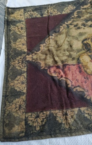 Antique Chase Horsehair Buggy Carriage Lap Blanket Dog With Glass Eyes 42x60 - Bild 3 von 12