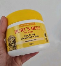 Burt's Bees Pets Eye  Ear Cleansing Wipes Fragrance Free 100 Count New Sealed