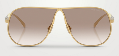 MIU MIU MUA56S 5AK20I Gold Metal Aviator Pilot Sunglasses Violet