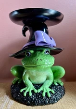 Bath & Body Work Magical Witch Frog 3-Wick Candle Holder Pedestal 2025 HALLOWEEN