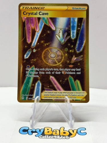 Pokemon Crystal Cave 230/203 Evolving Skies Sword & Shield SECRET RARE