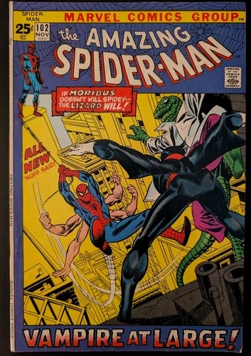 Amazing Spider-Man #102 (Marvel 1971) KEY Morbius Origin 2nd Appearance FN