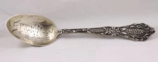 Antique Sterling Silver Spring Valley Wisconsin Souvenir Spoon 14g