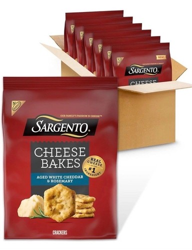 Sargento Cheese Bakes Aged White Cheddar and Rosemary Crackers, Cheese Cracker 6