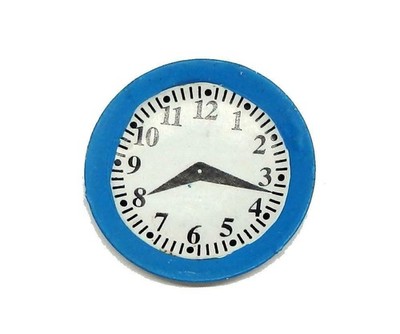 Puppenstube blaue Küchenwanduhr Maßstab 1:12 Miniatur Zubehör