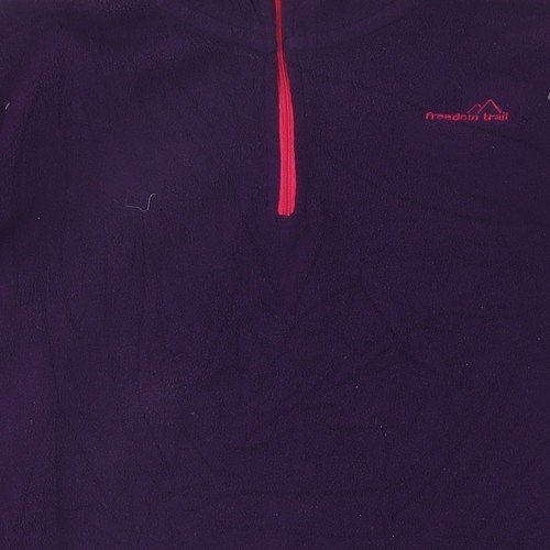 Freedom Trail Women's Purple Fleece Zip Sweatshirt Size 4 UK - Picture 9 of 12