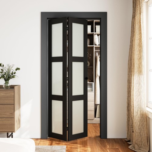 24in x 80in Closet Bifold Door with Bi-fold Door Hardware Kit Included, Tempe... - Picture 3 of 7