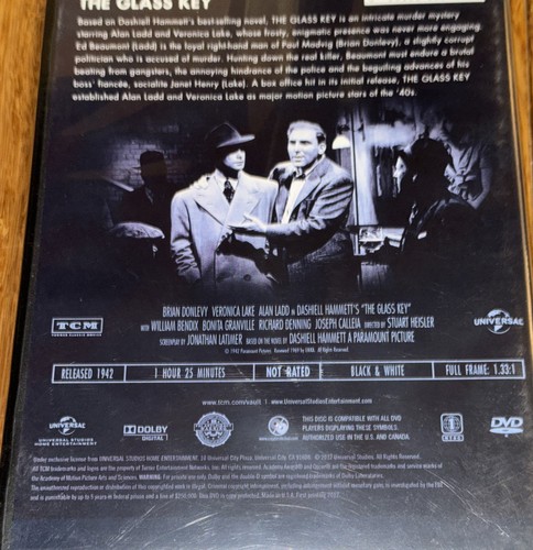 The Glass Key (DVD) Alan Ladd & Veronica Lake 1938 TCM/Universal New - Picture 3 of 3