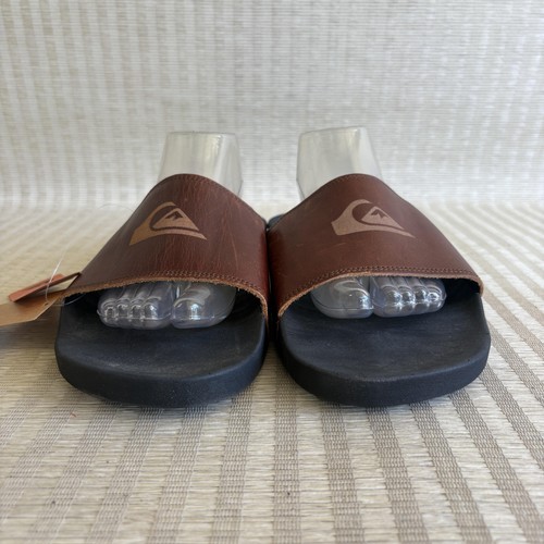 Quiksilver Rivi sandali slide in pelle da uomo taglia 13 scarpe idrobound AQYL101232 - Foto 3 di 19
