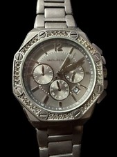 Michael Kors Men's Chronograph Gunmetal Stainless Steel Watch with Crystal Bezel