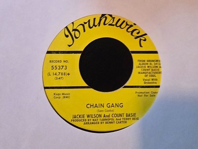 Jackie Wilson And Count Basie   Chain Gang / Funky Broadway Promo Brunswick 45