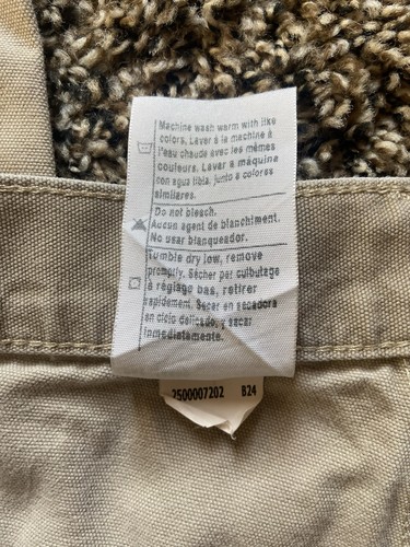 Carhartt Pants Mens 44x32 Beige 100% Cotton Canvas Workwear Carpenter Utility - Picture 9 of 15