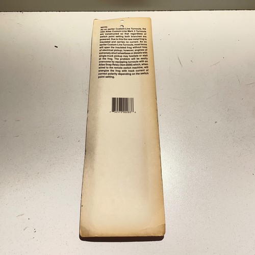 Atlas #283 HO Scale Mark 3 Turnout #6 Left Code 100 Nickel Silver NIB - Picture 2 of 4