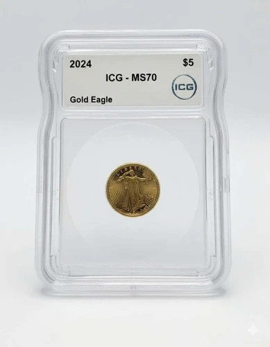 2024 $5 Gold American Eagle - ICG MS70 (1/10 oz Fine Gold)