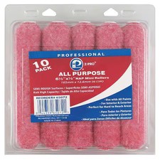 Premier 65072 6-1/2" Mini Paint Roller Cover, 1/2" Nap, Polyester, 10 Pk