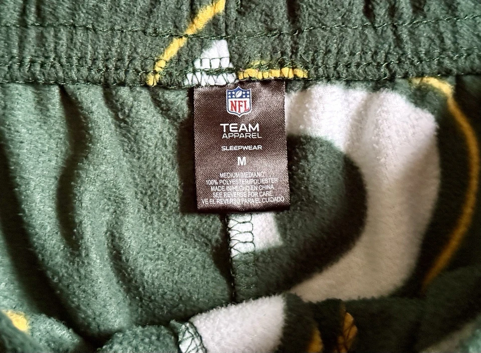 NFL 球队服装绿湾包装工队男式睡衣裤,尺寸 M — 第 3/4 张图片