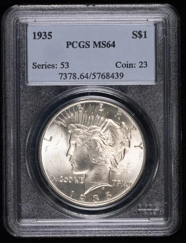 1935 P Peace Silver Dollar PCGS MS-64