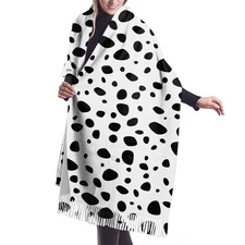 Women's Fashion Scarves Dalmation Print Halloween Wraps Comfortable Long Shaw...
