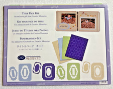 CREATIVE MEMORIES TITLE PAGE KIT PURPLE GREEN BLUE TAUPE NIP