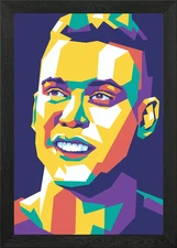 Pop Art Portrait Framed Wall Art Poster Canvas Print Picture