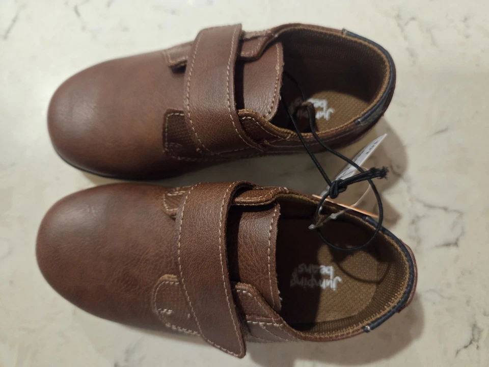 Zapatos de vestir marrón para niño pequeño talla 10T cuero jumping bean Foto 4 de 4