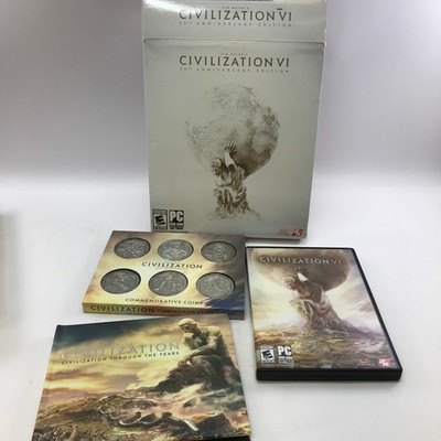 Civilization VI [Anniversary Edition] (PC, 2016) Complete in Box w/ Coins, CIB
