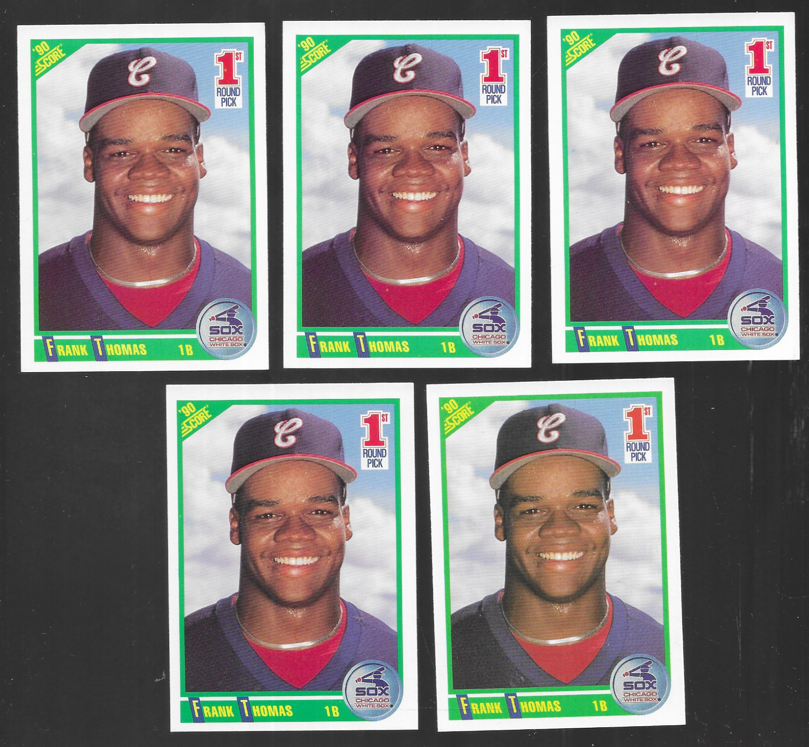 1990 SCORE #663 FRANK THOMAS ROOKIE (5 COPIES) NICE CARD