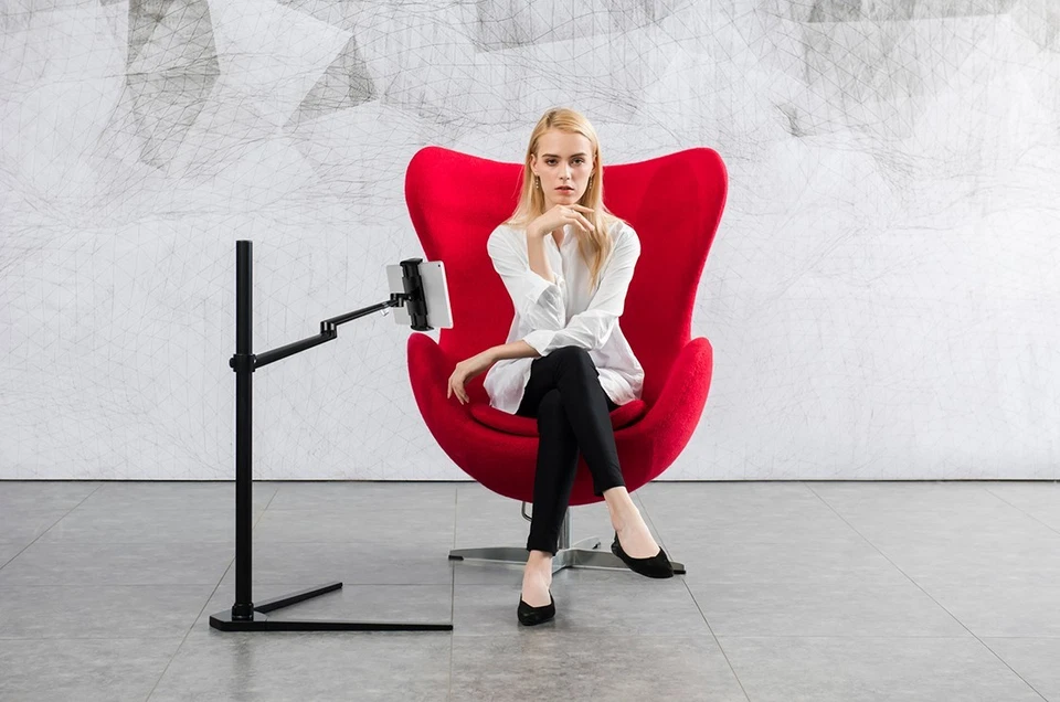 Tablet/iPad/Cell phone/iPhone holding floor stand, Rotating -Black - Image 4 of 4