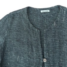 Yasuko Kurisaka Hand Woven Japanese Cropped Jacket Pit to Pit 25.5