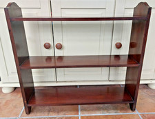 Vintage mahogany wall shelves,  3 tier display shelf, also free stands