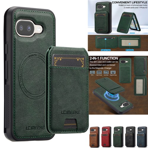 Magnetic Case Card Slot Leather Wallet Cover for Google Pixel 10 Pro Xl 9A 8A 7 - 第 1/17 張圖片