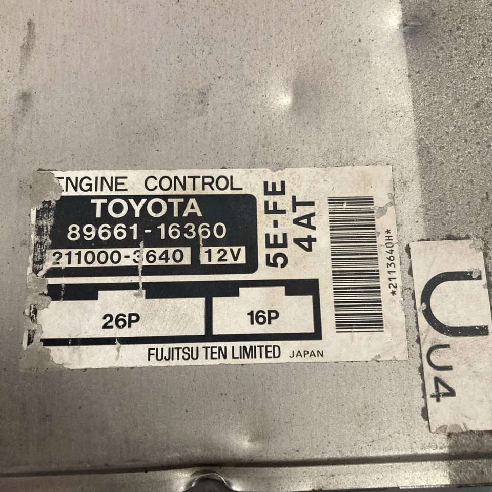 Toyota Tercel 1995 1,5 L ECU/ECM 89661-16360 Foto 3 de 4