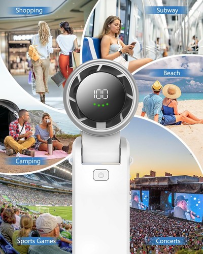 Portable Handheld Turbo Fan, Stepless 100 Gear Wind Rechargeable , 5000mAh - Picture 2 of 7