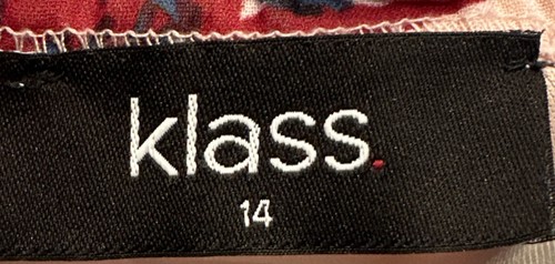 Klass Damen Blumen Top Größe 14 Gefüttert 3/4 Ärmel Elastisch Ausschnitt und Saum Bindeband - Bild 5 von 5