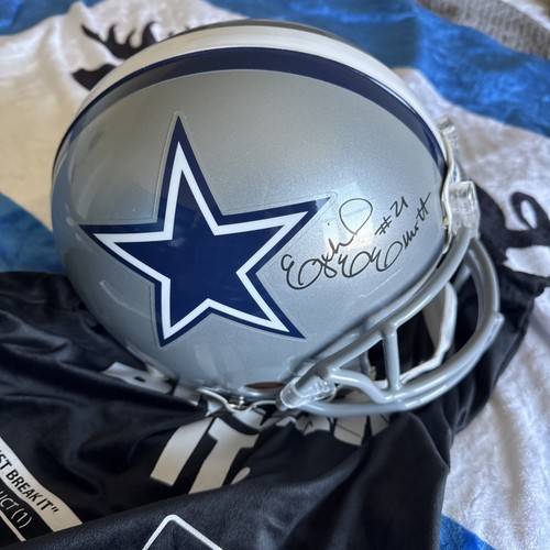 Von EZEKIEL ELLIOTT SIGNIERTER AUTHENTISCHER COWBOYSHELM VOLLE GRÖSSE BECKETT L85435 - Bild 6 von 7