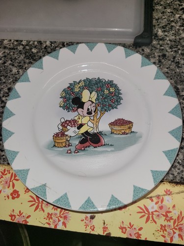 Disney Stoneware Minnie Mouse & Fruit Trim Salad Plate - Picture 3 of 3