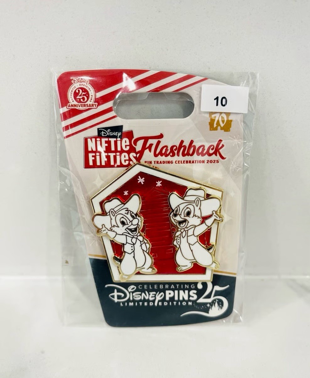 Chip & Dale (Frontierland) Niftie Fifties Flashback Pin 2025: DL LE 500