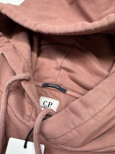 CP Company angerauter & emerisierter diagonaler Fleece-Hoodie in Zedernholz - Medium - Bild 3 von 6