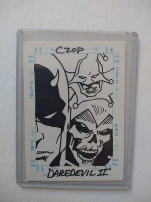 (Shop Closing Soon) 1998 Hand-drawn Marvel Sketchagraph: Daredevil II by CZOP
