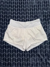 LULULEMON Women s Speed Up Shorts White stretch Size 4