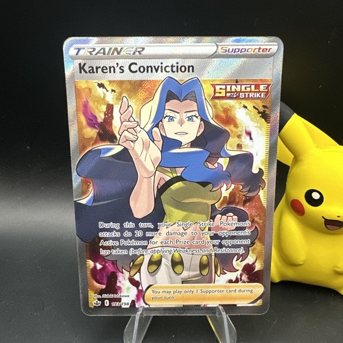 Pokémon TCG Karen’s Conviction 193/198 Full Art Ultra Rare Chilling Reign NM
