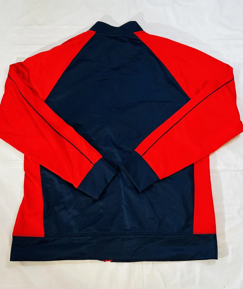 Vintage Starter Track Jacket Mens Large Red Navy Blue Full Zip Retro Athletic - Image 2 of 4