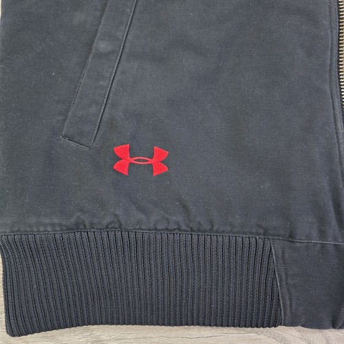 Under Armour Men Vest Jacket Full Zip Heavy Canvas Black Quilted Lining XL - Picture 5 of 12