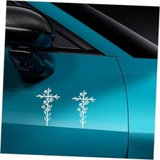 Cross  Floral Car Sticker Decal, Christian Vehicle Window Sticker, Vinyl 2PCS