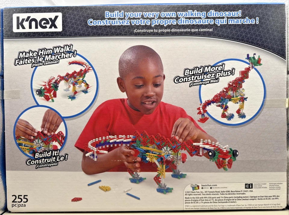 K’NEX Beasts Alive – K'NEXosaurus Rex 255 Piece Building Set Motorized BRAND NEW - Image 3 of 3