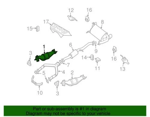 Convertidor catalítico derecho de tres vías Nissan 350Z 2007-2009 genuino B08B2-EV50B Foto 2 de 2