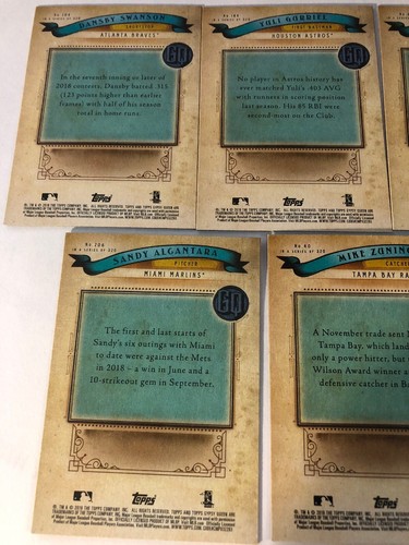 2019 Topps Gypsy Queen 5 card set GREEN Swanson Gurriel Rodriguez Alcantara Mike - Picture 5 of 6