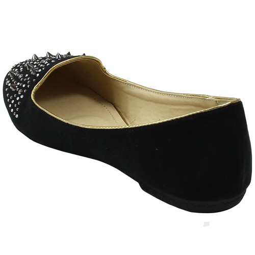 Nuevos zapatos para mujer ballet plano bailarina sintética informal verano trabajo negro - Imagen 4 de 11