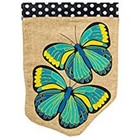 Butterfly 13B3248 Evergreen BURLAP HOUSE Flag 28” x 44”